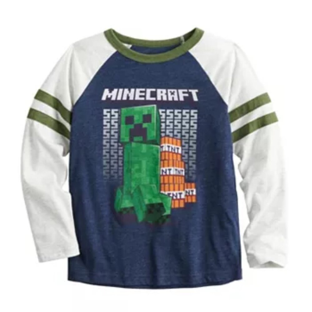 MINECRAFT Creeper TNT Graphic T-Shirt, size 7